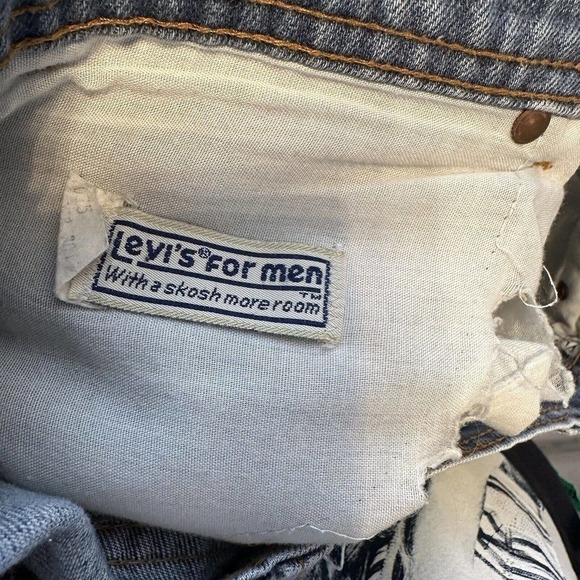 Men's Vintage Levi's Orange Tab Size 30x30 Bootleg Creased Front - Picture 6 of 11